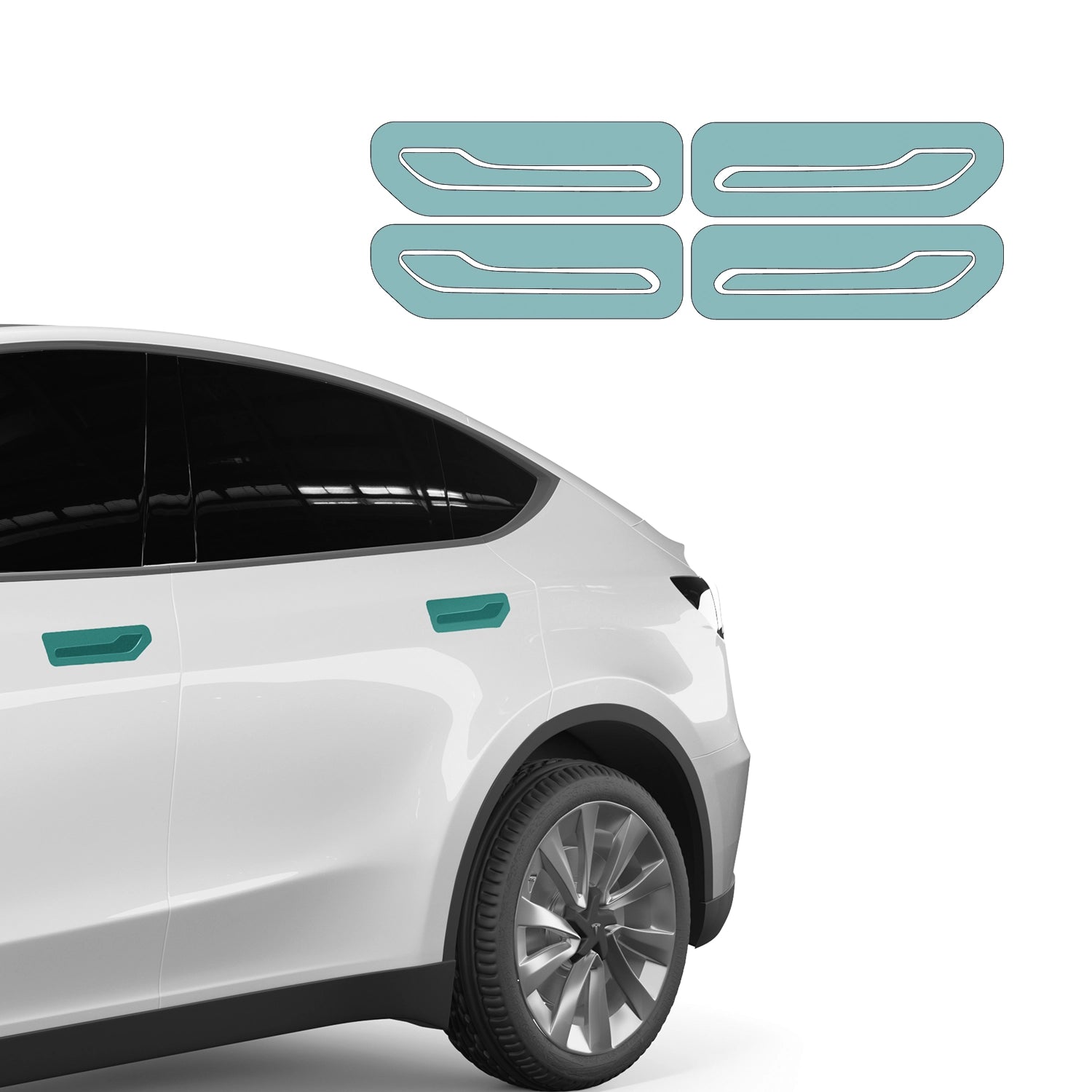 Protecteur de seuil de porte avant/réel model 3 (4 pièces) (2017-2023 Protecteur de seuil de porte avant/réel model 3 (4 pièces) (2017-2023