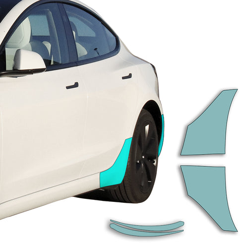 Model 3 “Highland” Sidekit small – Film de protection de peinture PPF pour les bas de caisse arrière & passage de roue