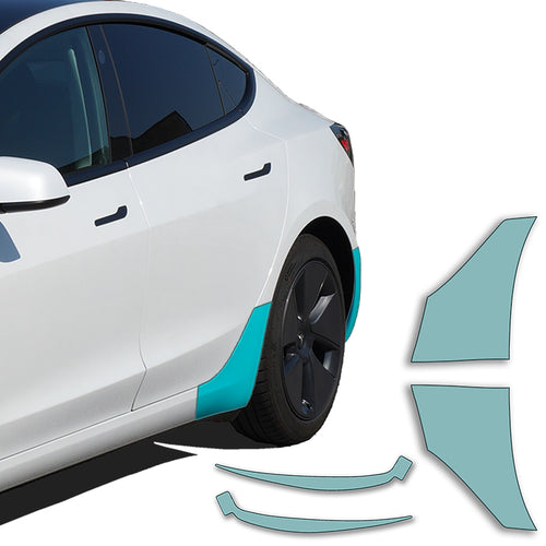 Model 3 Sidekit small – Film de protection de peinture PPF pour les bas de caisse arrière et le pare-chocs
