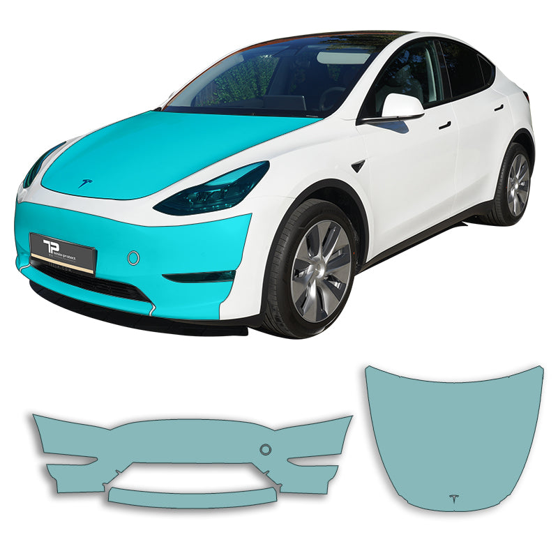 Contours de découpe du Frontkit Mittel Model Y, pare-chocs multipièce avec marge à rabattre