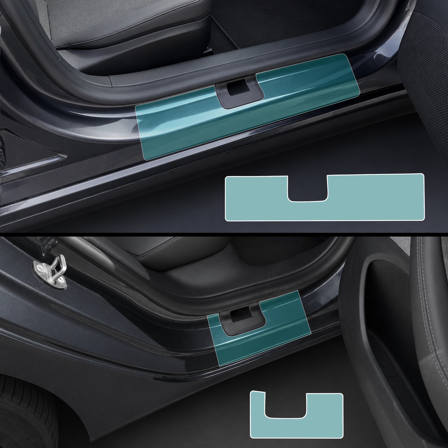 Model 3 “Highland” Film de protection de peinture PPF pour les seuils de porte