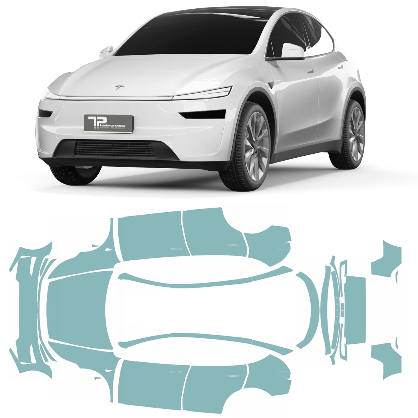 Ensemble complet de films de protection de peinture PPF pour modèle Y « Juniper »