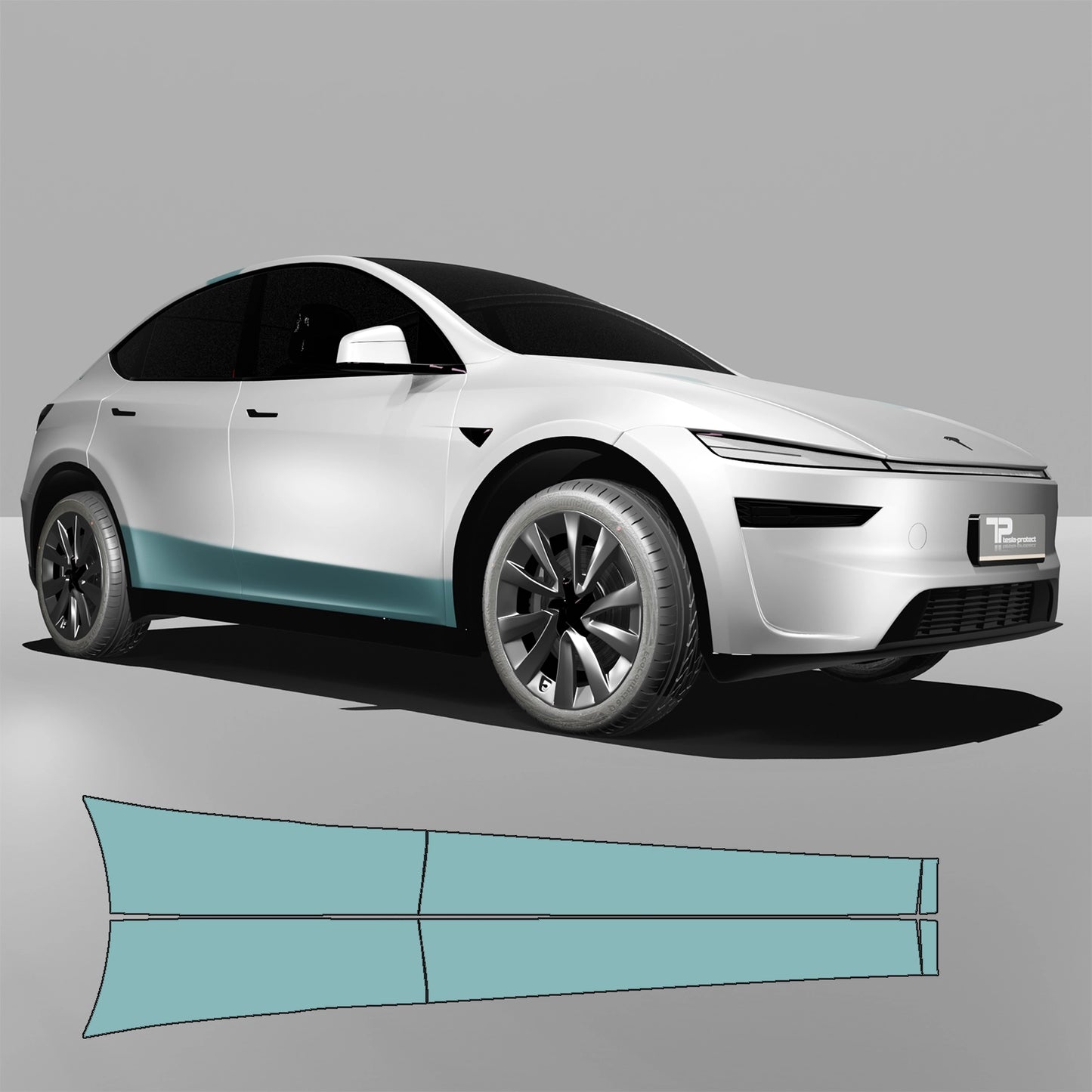 Model Y "Juniper" Sidekit large – Film de protection de peinture PPF pour le bas de la porte