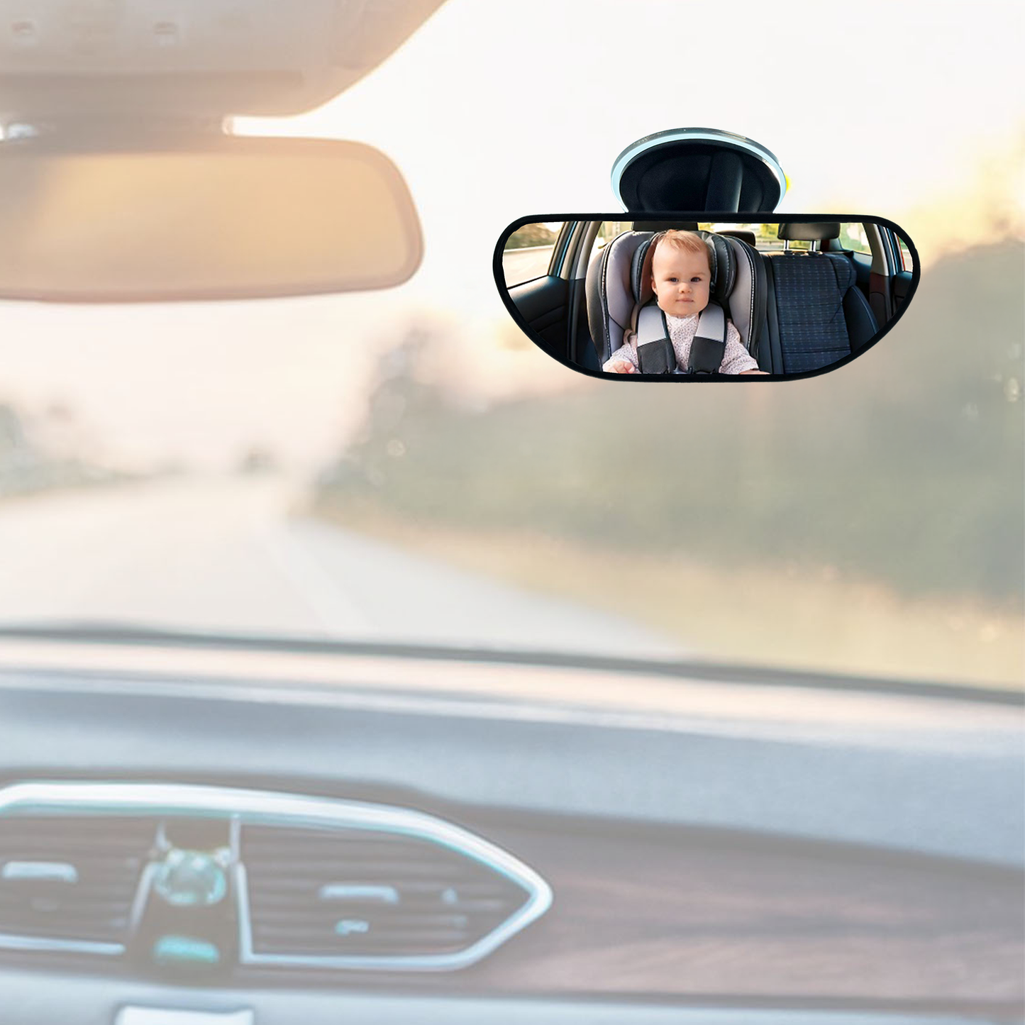 Rétroviseur intérieur avec ventouse – Miroir d’auto-école / miroir bébé grand angle