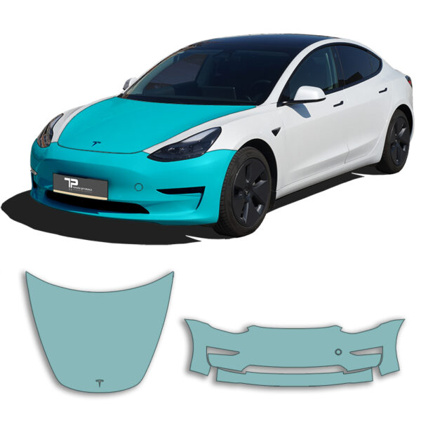 Model 3 Frontkit regular - Kit PPF pour le véhicule Avant - Tesla-Protect